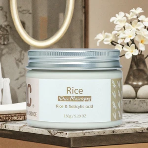 Organic Custom White Clay Pore Tightening Sheet Mask Rice Salicylic Acid Vitamin C Oil Control Deep Cleansing Smoothness Face