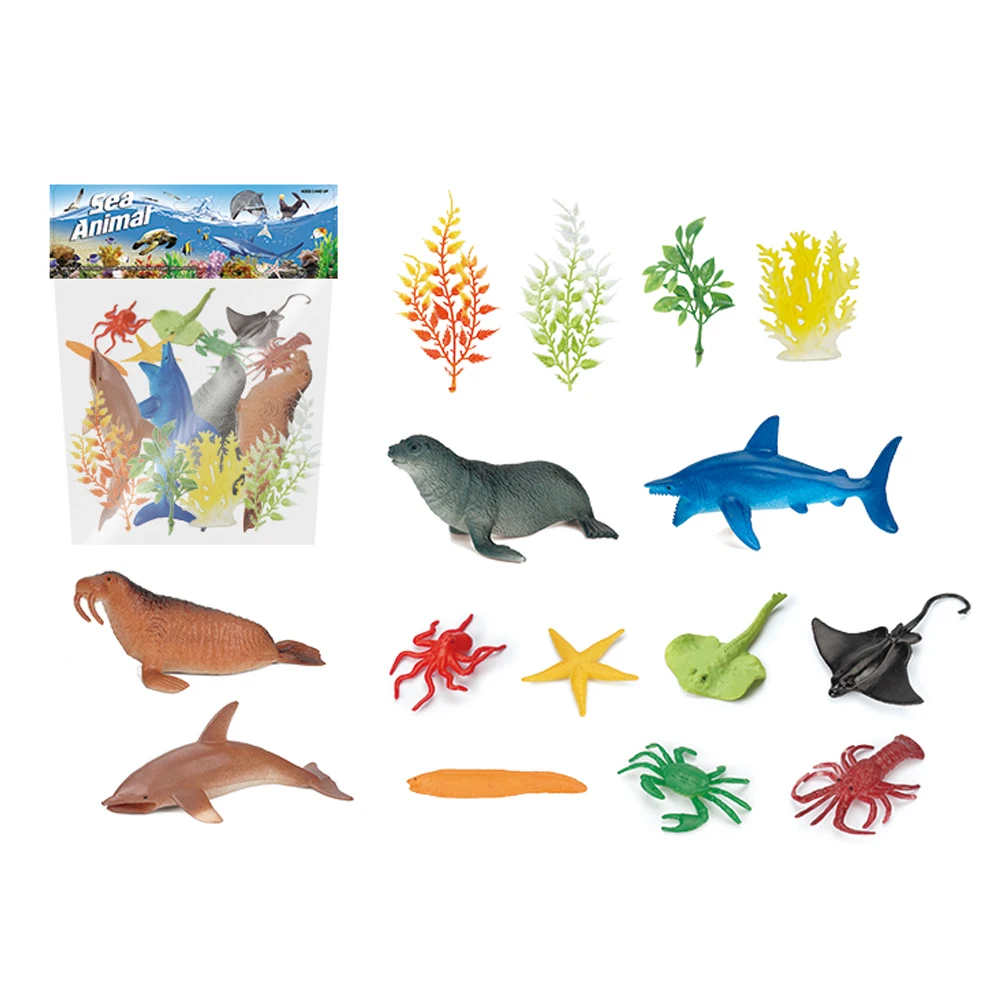 5Pcs Plastic Sea Marine Animal Figures Ocean Creatures Sea Life Crab Kids Toy GD 
