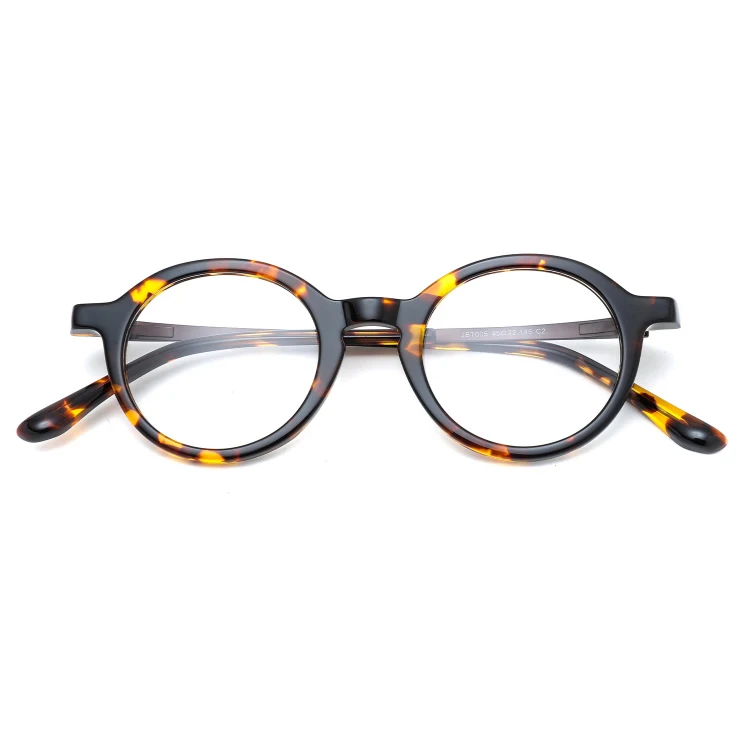 JBT005 Retro Mens Acetate Frame Titanium Temple Hot Sale Customize Small Eyewear Optical Frame Manufacturer Eyeglass Optical