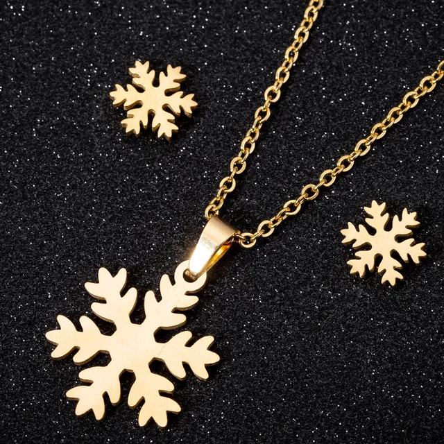 Factory Supply Hot Christmas Snowflake Snow Santa Necklace Christmas gift Pendant Necklace Crystal Heart Necklace For Woman