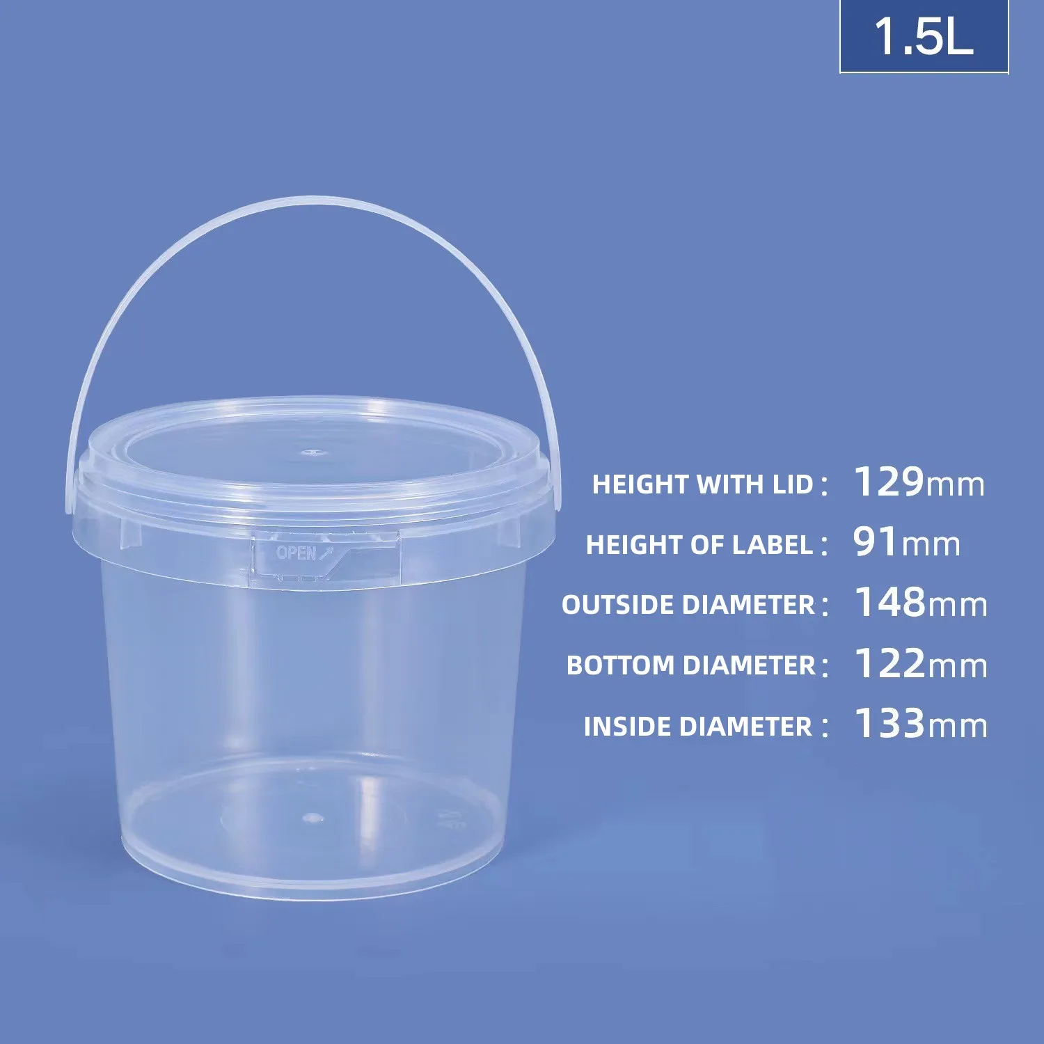 500 Ml Plastic Bucket Food Grade Bucket Buy 500 Ml Bucket For Food