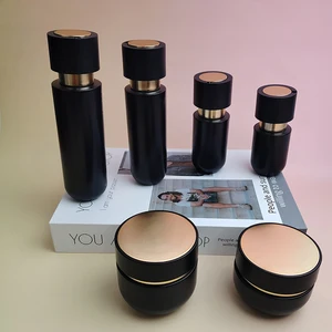Wholesale Luxury Cosmetic Glass Bottle Sets 30g 50g 30ml 100ml 120ml Skincare Face Cream Lotion Jars Screen Printing Surface