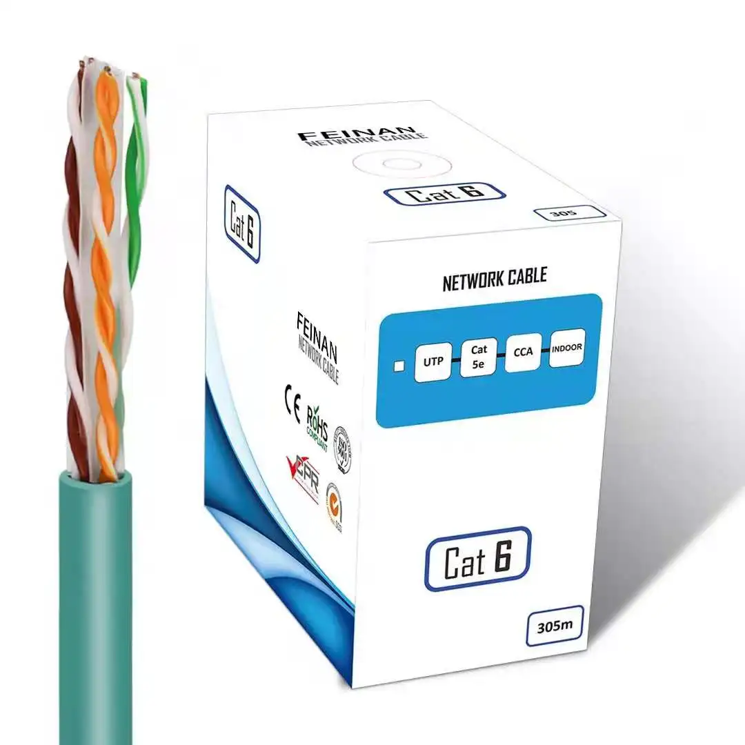 Cat6 Cable 305m High Quality Cat6 Cca Conductor Lan Cable Network
