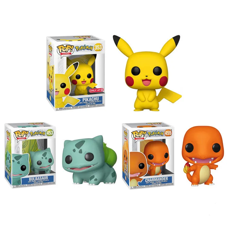 Funko Pop Poke Mon Figurine Pikachu 353# 553# 598#779# Charmander 455 ...