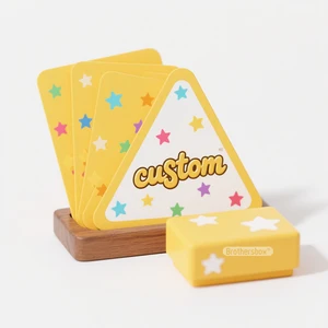 Manufacturer Custom Wholesale Star-Shaped Cheese Triangle Card Luxury Paper Happier Me Affirmation Cards