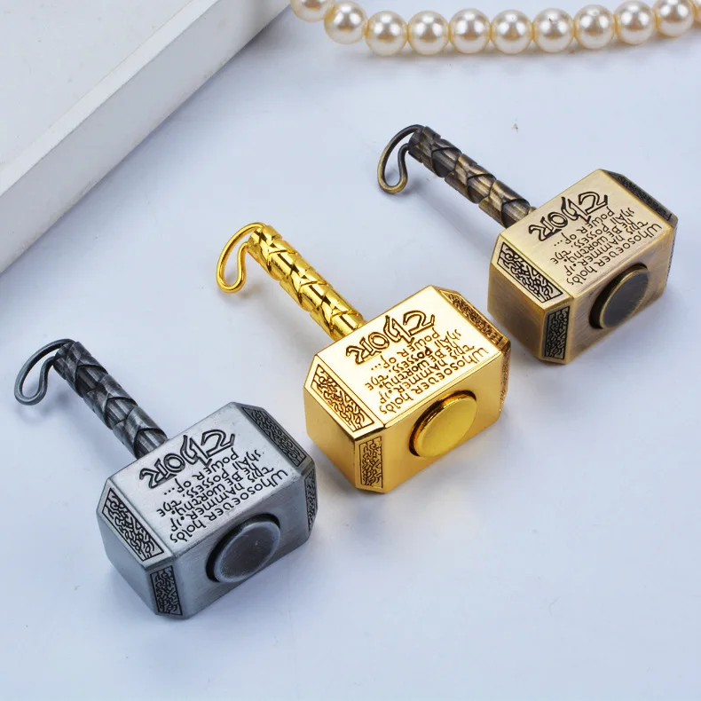 Металлический боевой молоток Тора s, фиджет-Спиннер, игрушки, ручной Спиннер для снятия стресса и тревоги, брелок для ключей, фиджет-игрушка