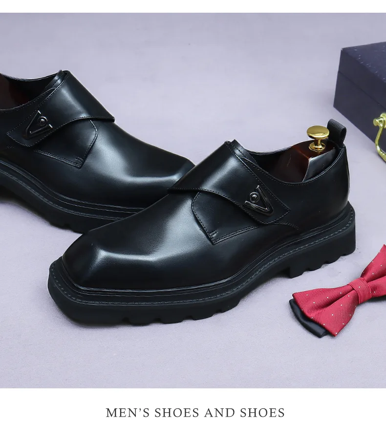 New Fashion Trendy Men Dress Shoes Genuine Leather Formal Shoes Men  Chaussures-Homme High Quality Office Shoes for Men