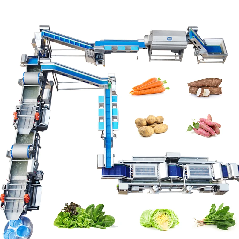 Vegetable processing line