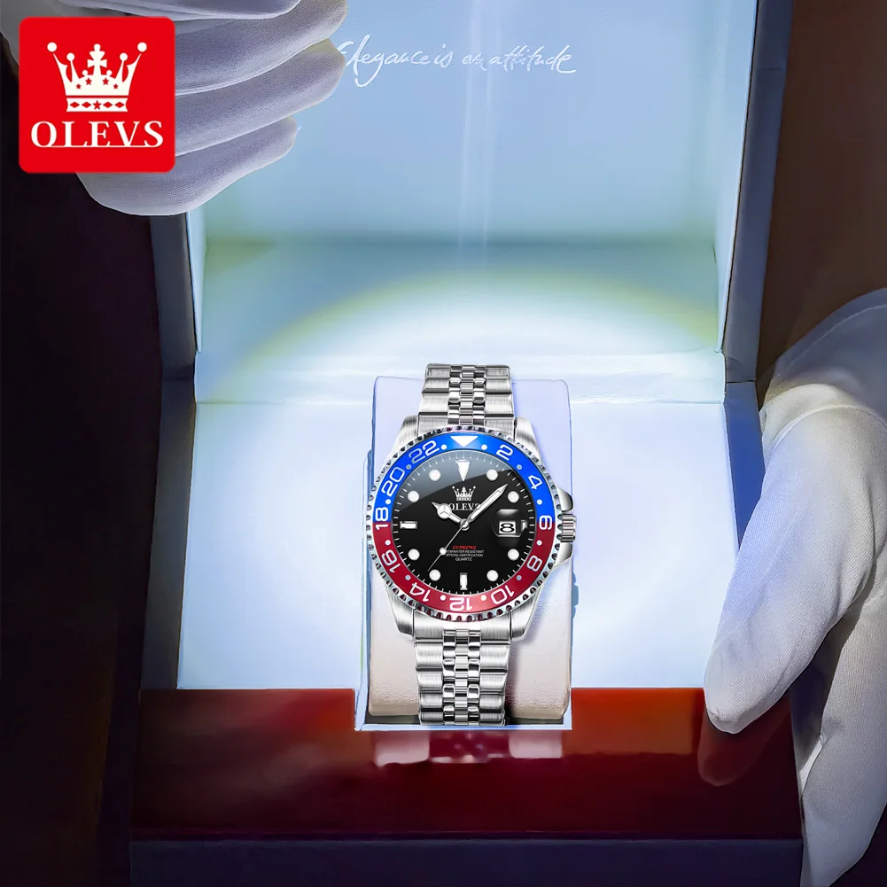 OLEVS Luxury Waterproof Quartz Sports Watch