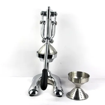 Commercial Grade Manual Citrus Juicer, Extractor, and Juice Press Silver Polished