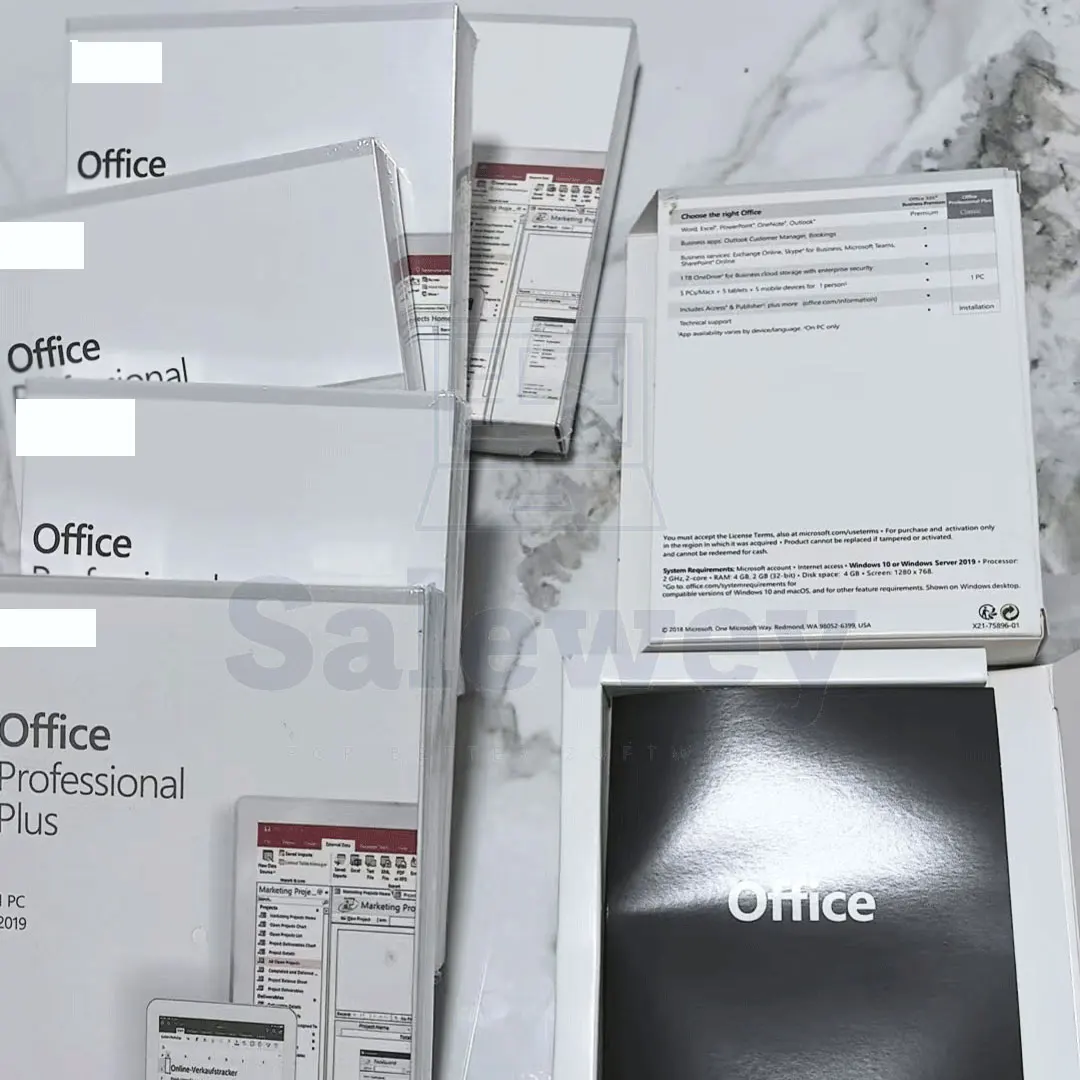 Office 2019 Professional Plus Global Online Activation Retail Box with ...