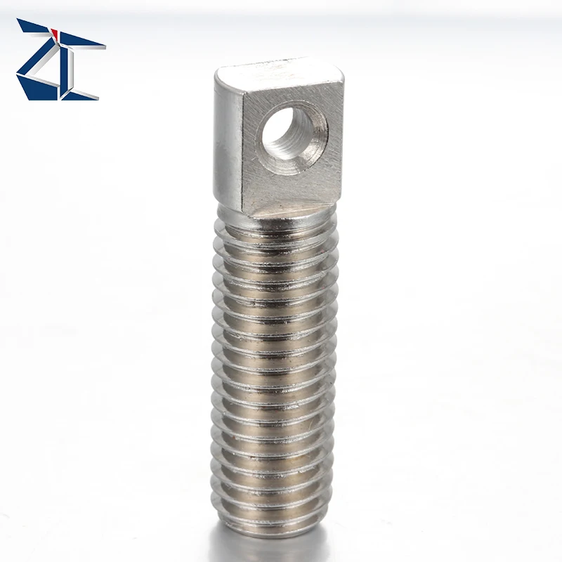 product custom stainless steel 304 fish eye bolt micro machining drilling spring anchors wrench flats hex bolt with hole-42