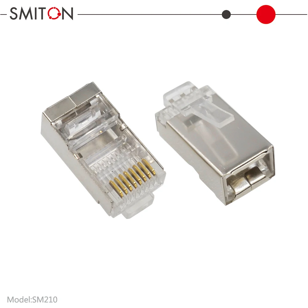 8p8c Rj45 Connector Network Module Cat5 Shield Crystal Plug - Buy Cat5 ...