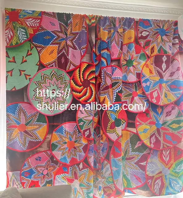 custom any ethiopia design curtain Blackout extra thick curtains