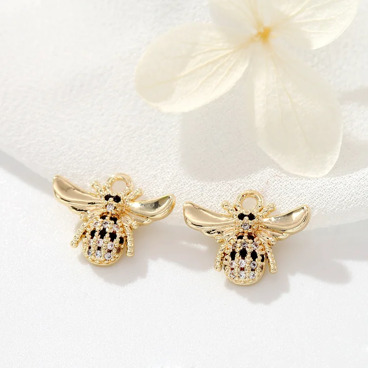 Wholesale 14k Gold Plated Inlaid Black 
