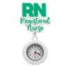 Green and white watch