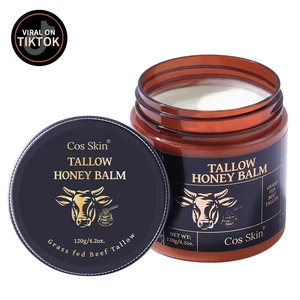 Private Label Skin Care Natural Moisturizing Organic Grass-Fed Whipped Beef Tallow and Honey Balm with Raw Honey for Skin