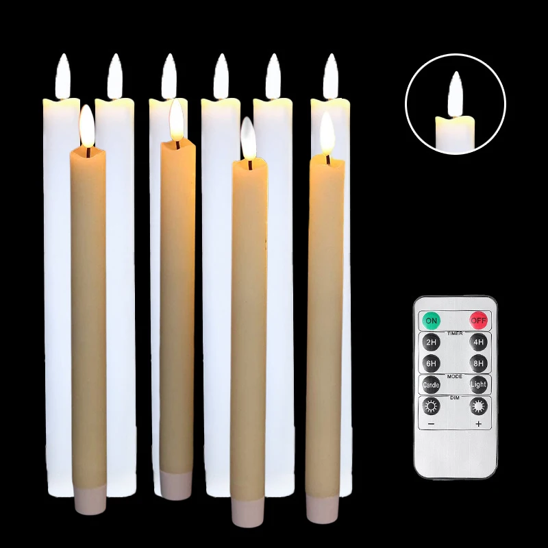 Wholesale Sublimation Light Candle Set Dinner Rechargeable Flameless LED Candle with Moving Dancing Flame