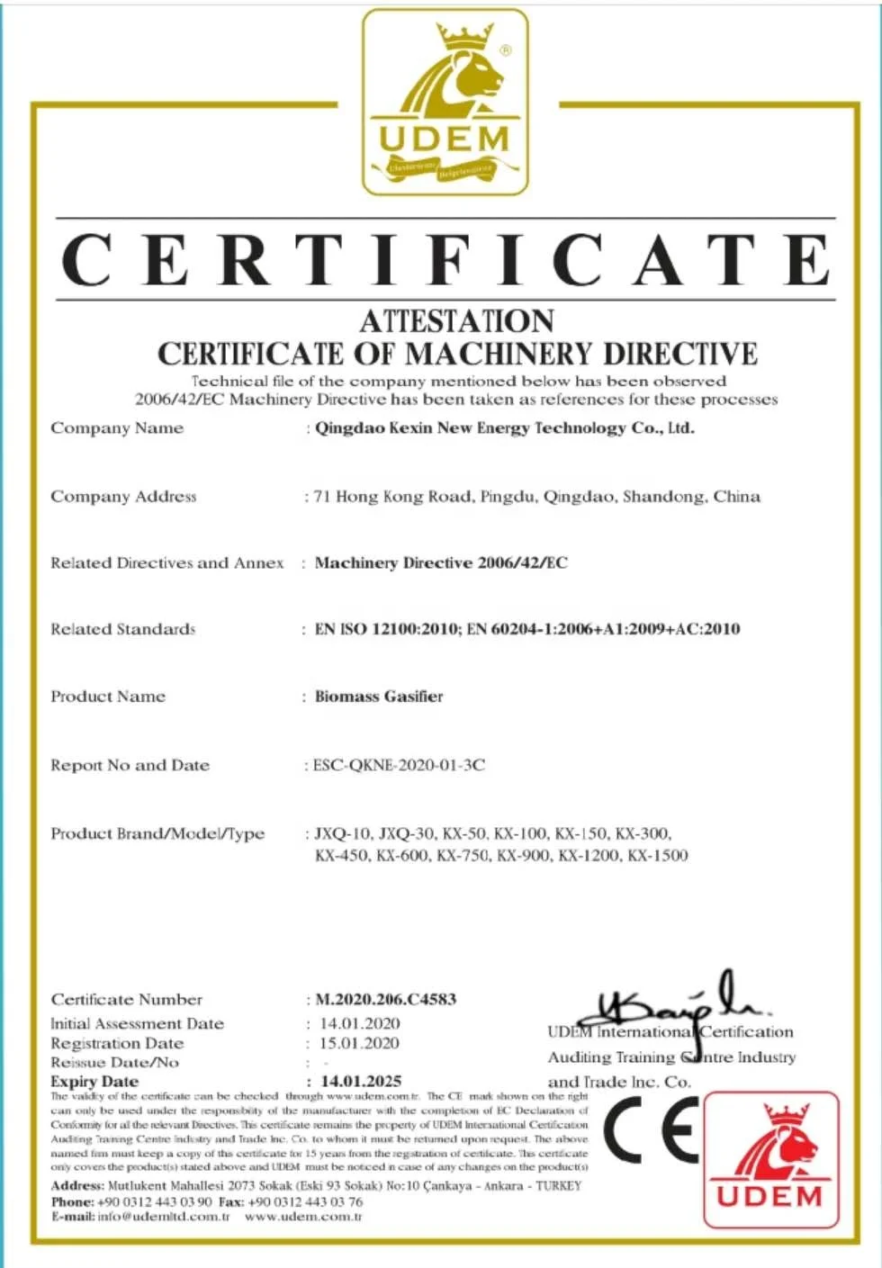High Performance Small Biomass Gasifier for Sale