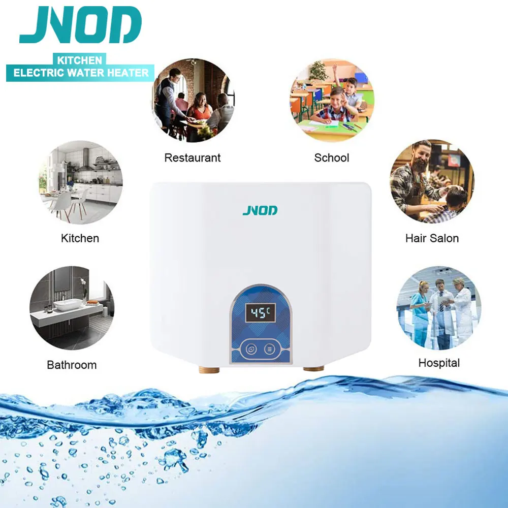JNOD 110V Energy Saving Portable Electric Hot Water Heater Tankless Mini Bath Water Heater