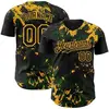 Black Dark Green Yellow