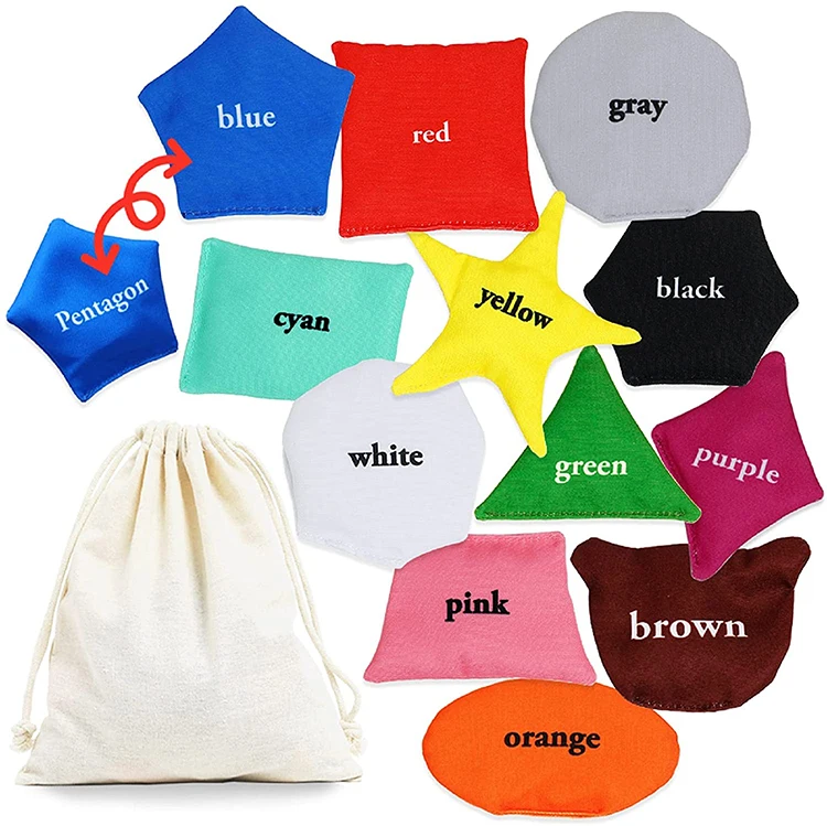 Kids Montessori Activity Beanbags Educational Bean Bags For Toddlers To ...