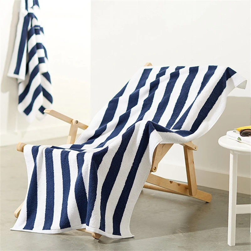 RTS Striped Beach Towel Sauna Towels 100%Cotton Spa Body Wrap Large Bath  Towel