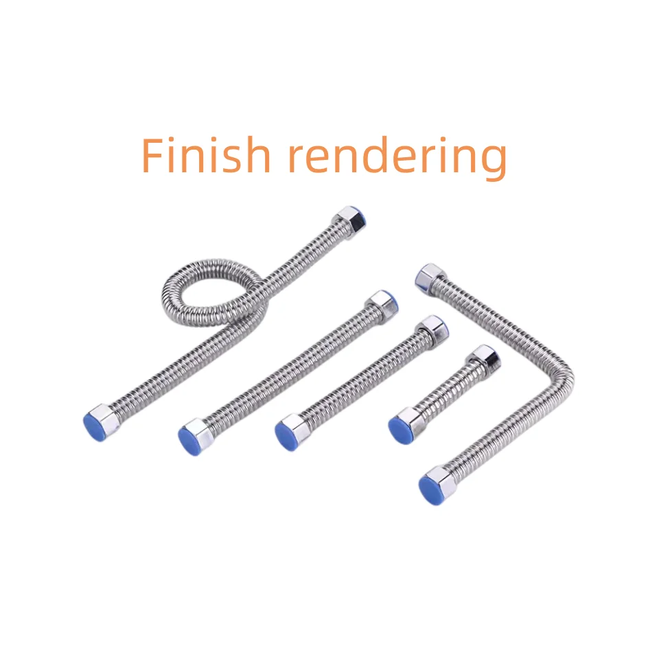 Three Piece Stainless Steel Threaded Pipe Nut With Corrugated Pipe Snap