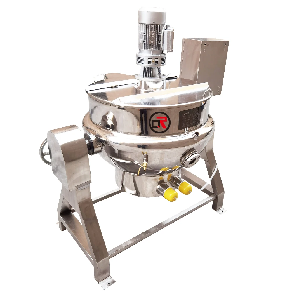 Industrial Food Processing Stirrer Tilting Cooking Layer Cheese Melting  Machine Steam Jacketed Kettle Stainless Steel - Main Image
