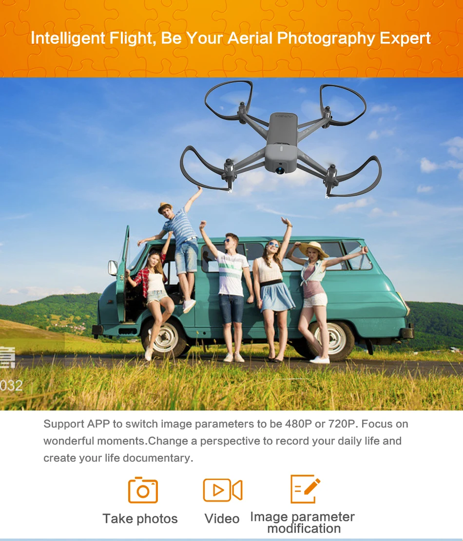 Factory Supply 720p Realtime Transmission Quadcopter Fpv Remote