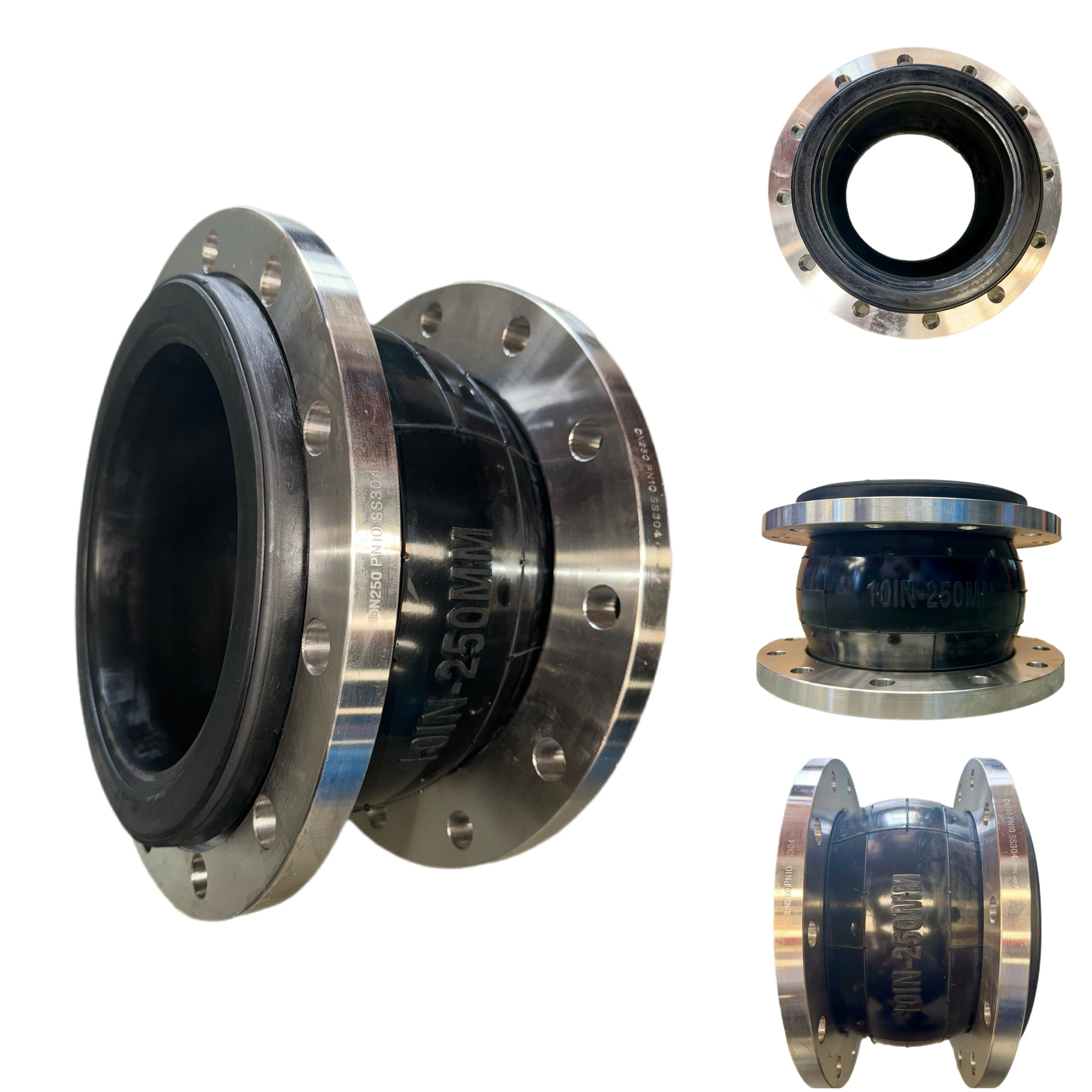 10kg Epdm Single Spherical Rubber Expansion Joints Flange Type Flexible ...