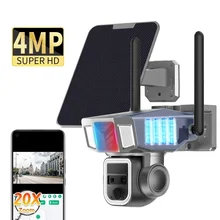 2MP Dual Lens Auto Tracking 10X Zoom Two Way Audio Color Night Vision Floodlight Dual Linkage PTZ Camera for Outdoor