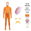 Lorax 02 Bright Orange Suit [Bright Orange Bodysuit, Beard, Fake Belly]