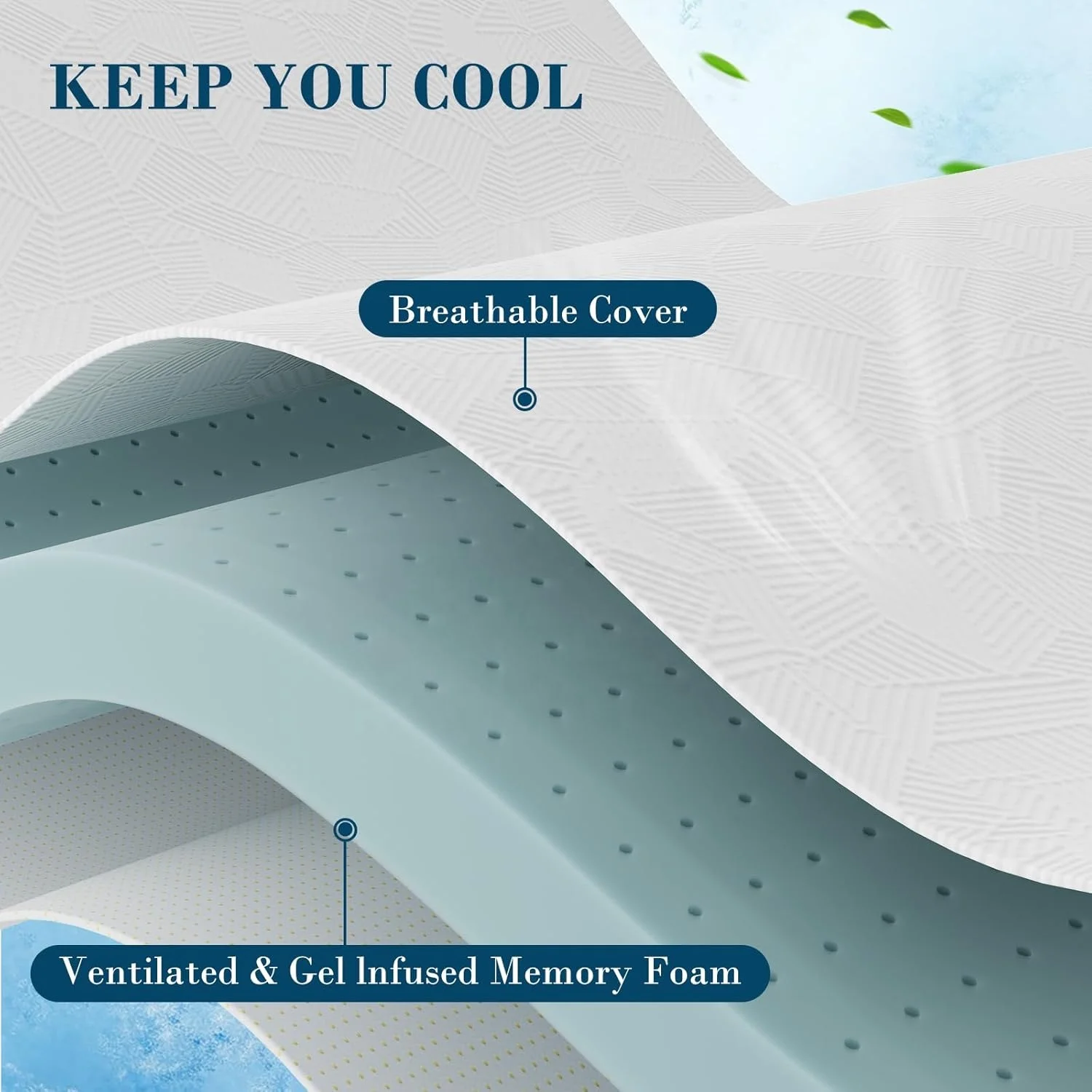 oeko tex certified memory foam twin mattress cover for mattress-2