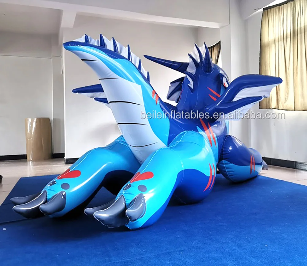 Inflatable Blue Dragon - High Quality & Customizable