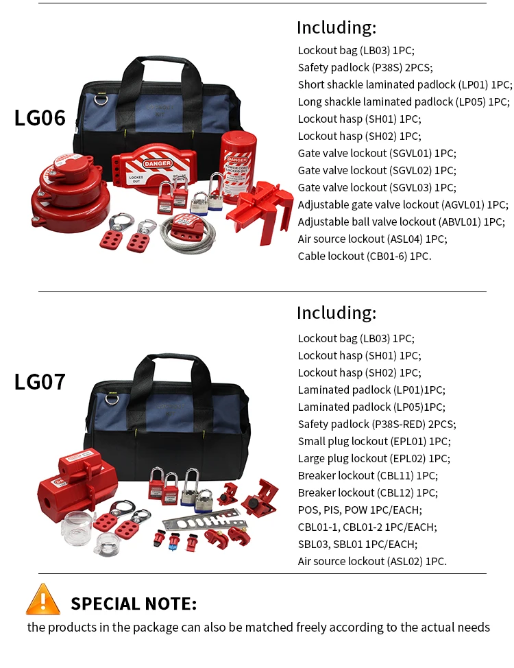 Oem Combination Group Portable Lockout Kit Tool,Safety Loto Lockout