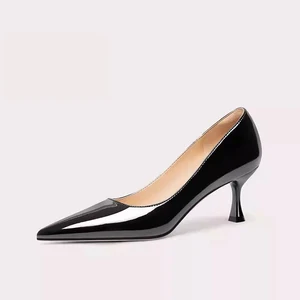 Elegant Brand Women's High Heels New 6cm Pointed Shoes with Thin Heels Plus Size Slip-On Closure Club Style Height Increasing