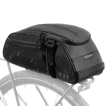 Factory OEM 8L Amazon hotsell Oxford Waterproof  reflective Bicycle Trunk Bag e bike Rack pannier bags cycling Luggage backpack