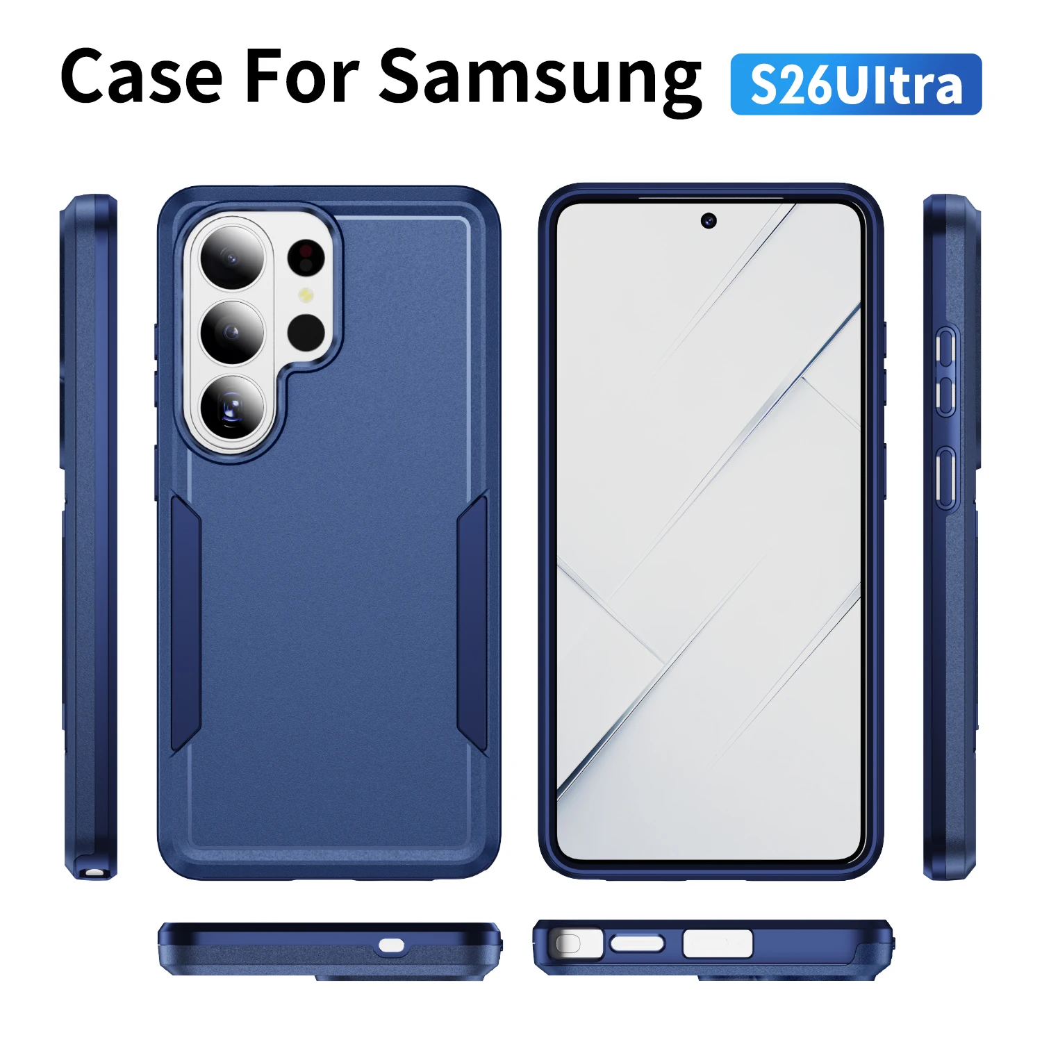 For Samsung Galaxy S26 Ultra S25Edge S24 S23 Plus S22 S21FE Shockproof Phone Cover Case 2IN1 Dual Layer Protection Shell
