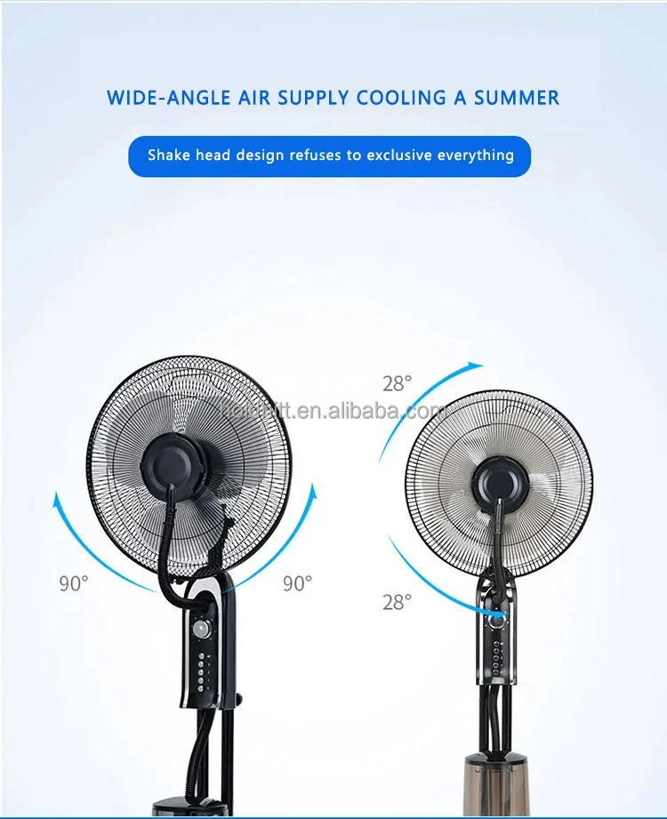 16 Inch Button key Type Electric Fan Floor Spray Fan RC Full ...