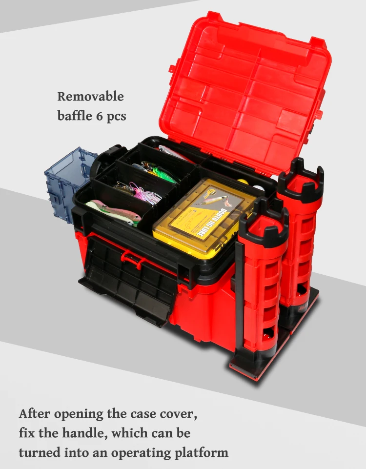 Wholesale Waterproof Multifunctional Plastic Tackle Box Fishing,Fishing