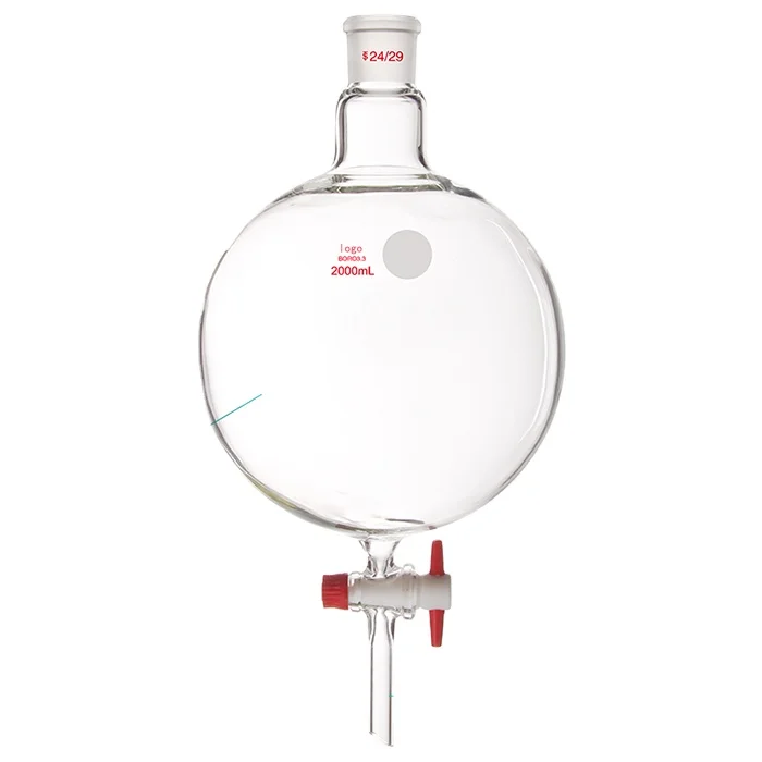 ASK Manufacture 1 2 3 5 10 20L лабораторный стеклянный инструмент тетрафтор поршень сферическая сепарационная воронка