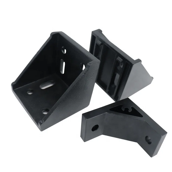 Алюминиевые принадлежности для профиля крепежные кронштейны угловой полки черное настенное крепление кронштейн телевизора