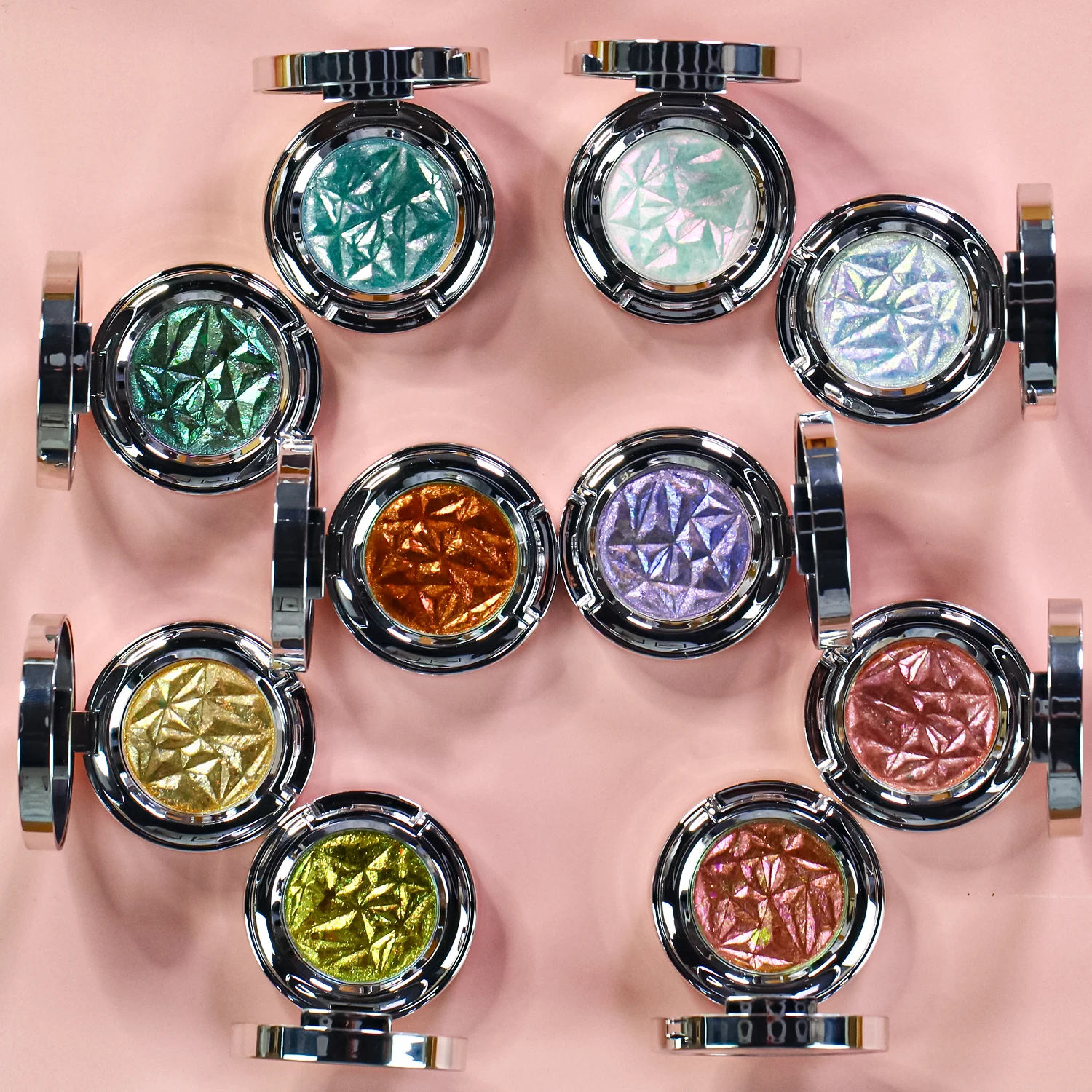 Multi Chrome Eyeshadow Duo Chrome Eye Makeup Palette Cameleon Pressed