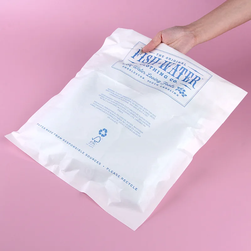 Custom Logo Printed Glassine Bag 35gsm Glassine Paper Bag For Clothing