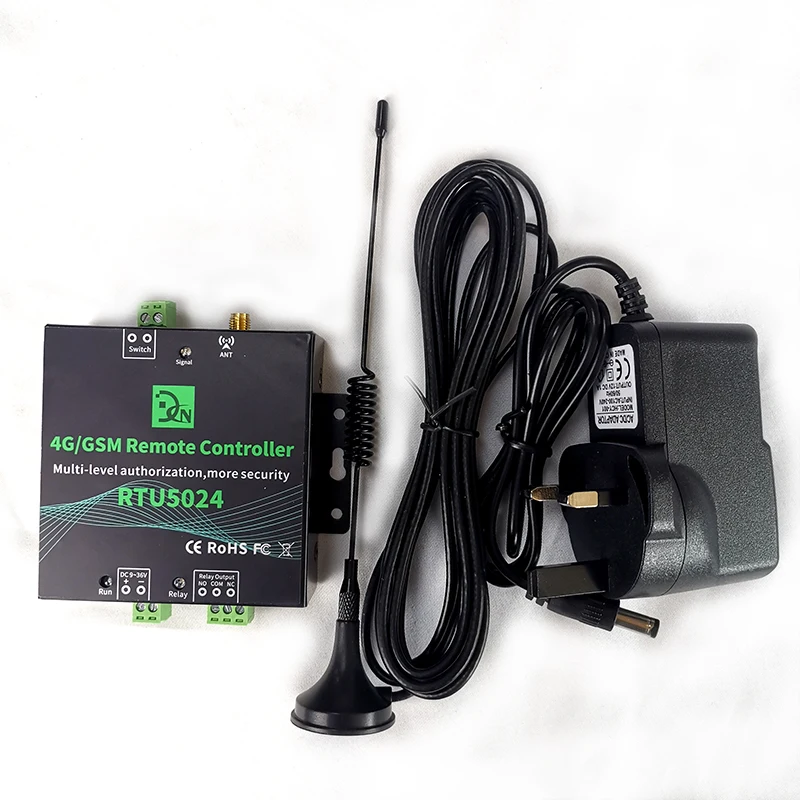 Smart 4G Callny RTU5024 GSM Door Gate Opener Remote Control Switch Free Call SMS With Long Antenna and Power Supply