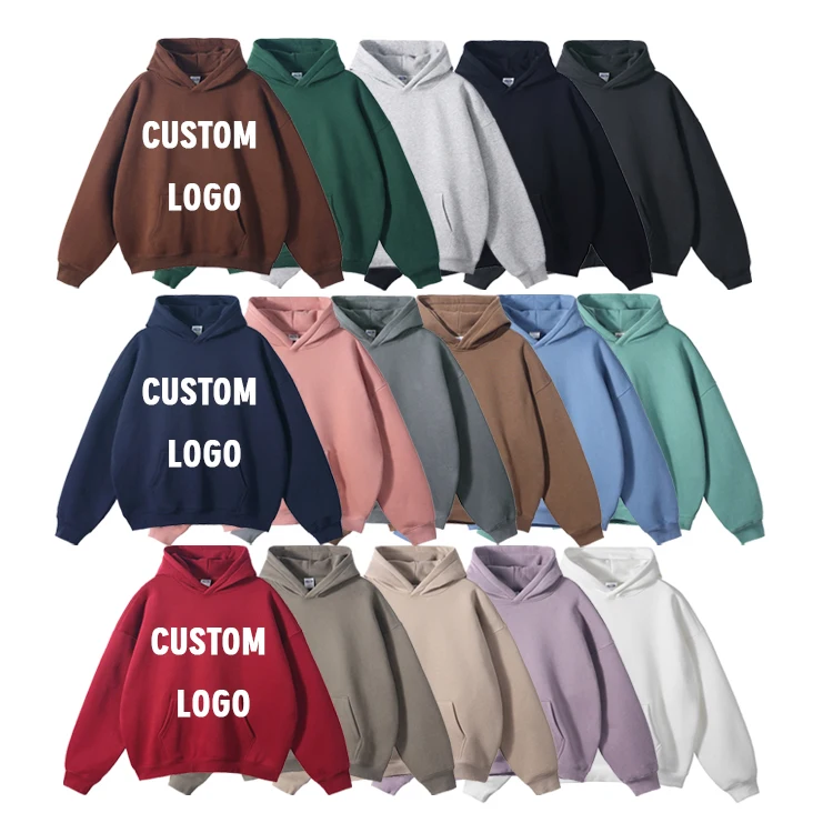 Unisex Heavyweight Puff Print Screen Printing Hoodie Men's Fleece ...