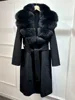 Black + black fox fur
