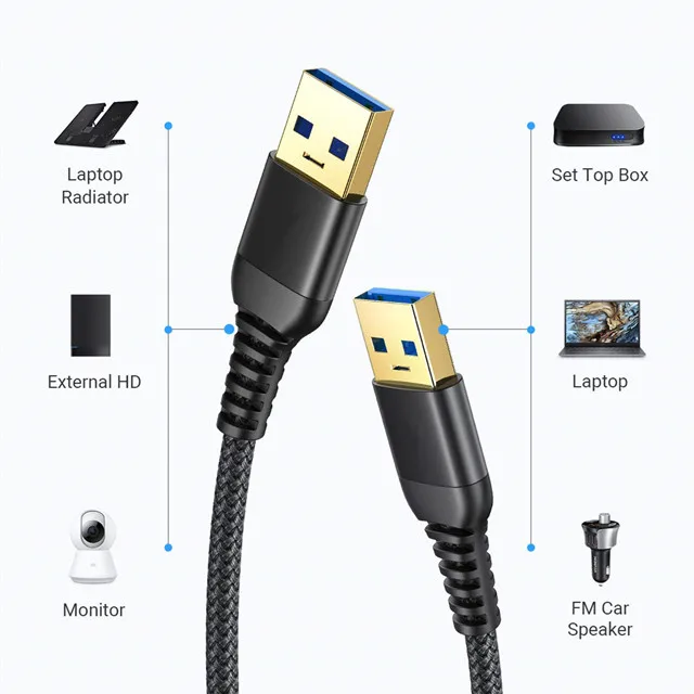 10 футов usb-кабель для передачи данных Быстрая зарядка android оригинальный usb c 2 м нейлоновый Плетеный micro usb-кабель