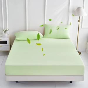 High Quality Summer Latex Cooling Mattress Protector Knitted Bed Mat with Fitted Sheet